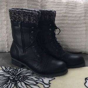 Lace-Up Combat Boots